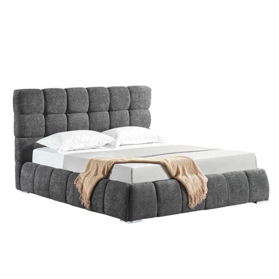 PUFFY ΚΡΕΒΑΤΙ (ΓΙΑ ΣΤΡΩΜΑ 160x200cm) ΓΚΡΙ 228x188x120cm