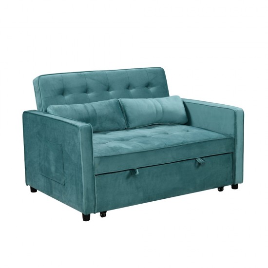 SOLUTION ΚΑΝΑΠΕΣ ΚΡΕΒΑΤΙ 2ΘΕΣΙΟΣ PETROL 133x94x87cm