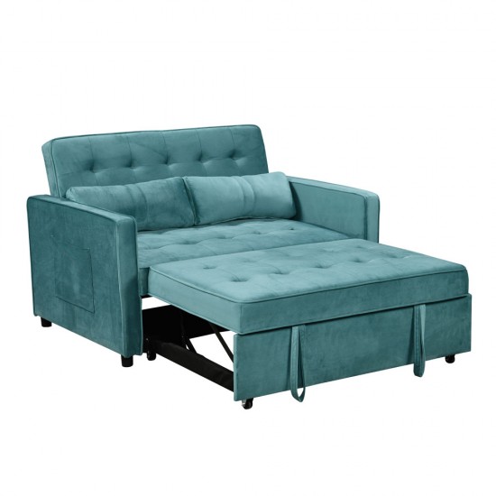 SOLUTION ΚΑΝΑΠΕΣ ΚΡΕΒΑΤΙ 2ΘΕΣΙΟΣ PETROL 133x94x87cm