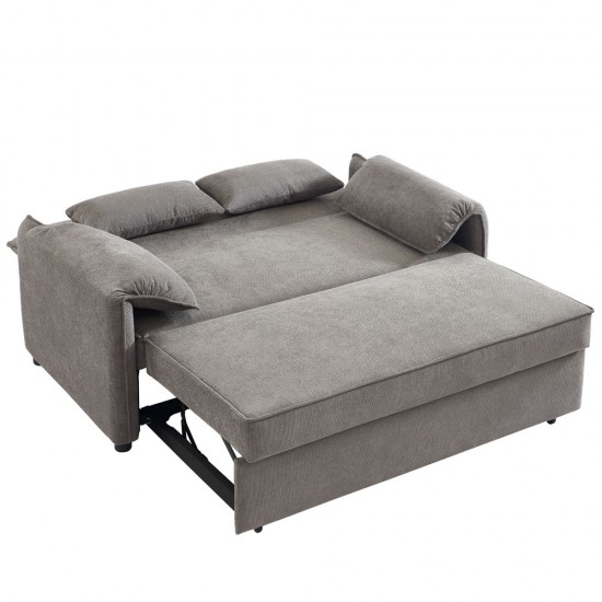 RUBIK ΚΑΝΑΠΕΣ ΚΡΕΒΑΤΙ 3ΘΕΣΙΟΣ ΓΚΡΙ 161x84xH92cm