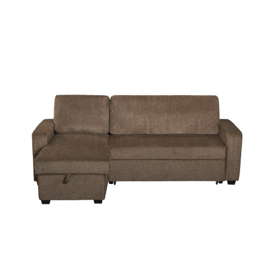 TRESOR ΚΑΝΑΠΕΣ ΚΡΕΒΑΤΙ ΓΩΝΙΑ ΑΝΑΣΤΡΕΨΙΜΗ ΚΑΦΕ 223x145x91cm