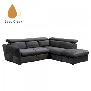MONSERAT ΚΑΝΑΠΕΣ ΚΡΕΒΑΤΙ ΓΩΝΙΑ ΔΕΞΙΑ ΑΝΘΡΑΚΙ 254x224xH90cm