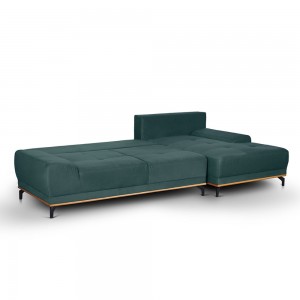 NATURA ΚΑΝΑΠΕΣ ΚΡΕΒΑΤΙ ΓΩΝΙΑ ΔΕΞΙΑ DUSTY PETROL 283x164xH90cm NATURA ΚΑΝΑΠΕΣ ΚΡΕΒΑΤΙ ΓΩΝΙΑ ΔΕΞΙΑ DUSTY PETROL 283x164xH90cm