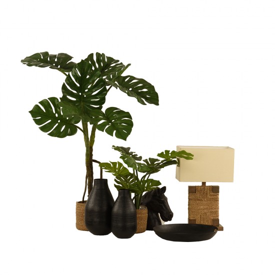 DAHLIA ΔΙΣΚΟΣ ΣΕΡΒΙΡΙΣΜΑΤΟΣ 40x40x6cm ΑΛΟΥΜΙΝΙΟ ΜΑΥΡΟ