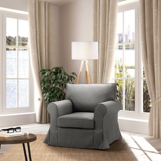 ASHLEY ΠΟΛΥΘΡΟΝΑ ΜΕ ΑΠΟΣΥΡΟΜΕΝΟ SILVER 97x85xH95cm