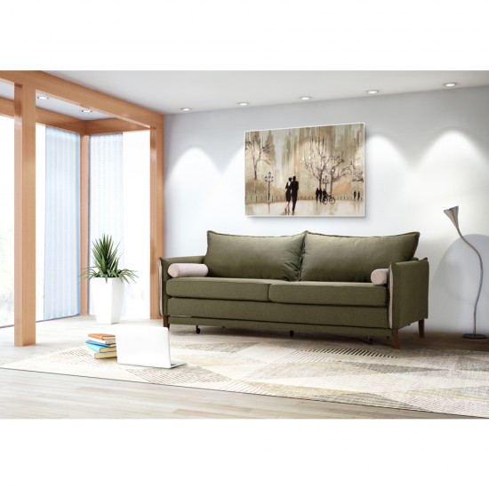 COMMODO ΚΑΝΑΠΕΣ ΚΡΕΒΑΤΙ 3ΘΕΣΙΟΣ ΛΑΔΙ ΓΚΡΙ 230x81xH88cm