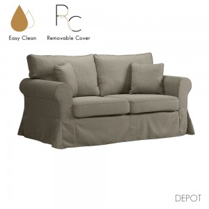 ASHLEY ΚΑΝΑΠΕΣ 2ΘΕΣΙΟΣ ΜΕ ΑΠΟΣΥΡΟΜΕΝΟ ΚΑΦΕ ΑΝΟΙΧΤΟ 173x85xH95cm 