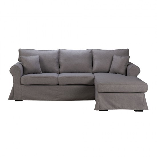 ASHLEY ΚΑΝΑΠΕΣ ΓΩΝΙΑ ΑΡΙΣΤΕΡΗ ΜΕ ΑΠΟΣΥΡΟΜΕΝΟ ΓΚΡΙ 236x171xH91cm