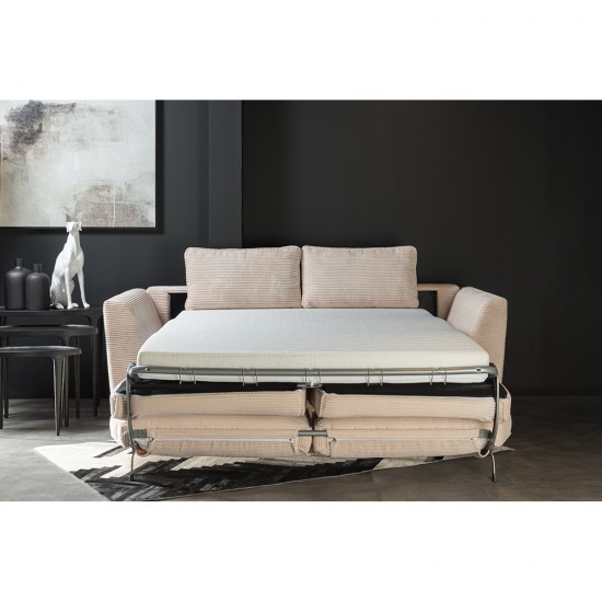 COCOON ΚΑΝΑΠΕΣ ΚΡΕΒΑΤΙ 3ΘΕΣΙΟΣ BEIGE LINCOLN 03 208x94x92cm