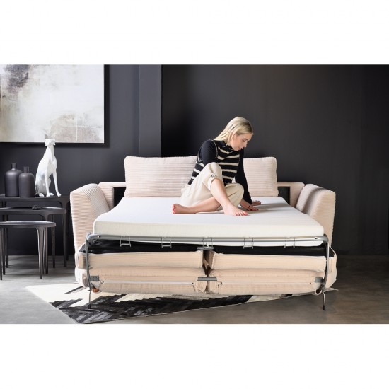 COCOON ΚΑΝΑΠΕΣ ΚΡΕΒΑΤΙ 3ΘΕΣΙΟΣ BEIGE LINCOLN 03 208x94x92cm