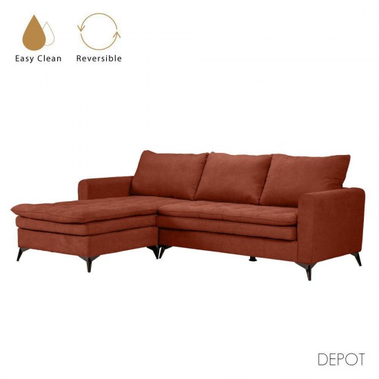 SCANDALO ΚΑΝΑΠΕΣ ΓΩΝΙΑ ΑΝΑΣΤΡΕΨΙΜΗ TERRACOTTA 265x188xH99cm SCANDALO ΚΑΝΑΠΕΣ ΓΩΝΙΑ ΑΝΑΣΤΡΕΨΙΜΗ TERRACOTTA 265x188xH99cm