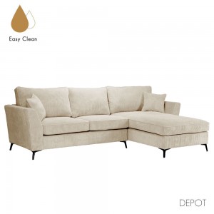 BOEL ΚΑΝΑΠΕΣ ΓΩΝΙΑ ΔΕΞΙΑ BEIGE ΚΟΤΛΕ 280x170xH92cm