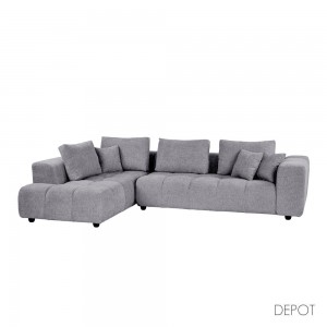 TOMOS ΚΑΝΑΠΕΣ ΓΩΝΙΑ ΑΡΙΣΤΕΡΗ ΓΚΡΙ LEGASY 18 298x200x85cm