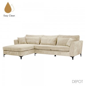 FOREVER ΚΑΝΑΠΕΣ ΓΩΝΙΑ ΑΡΙΣΤΕΡΗ BEIGE ΚΟΤΛΕ 316x185xH92cm
