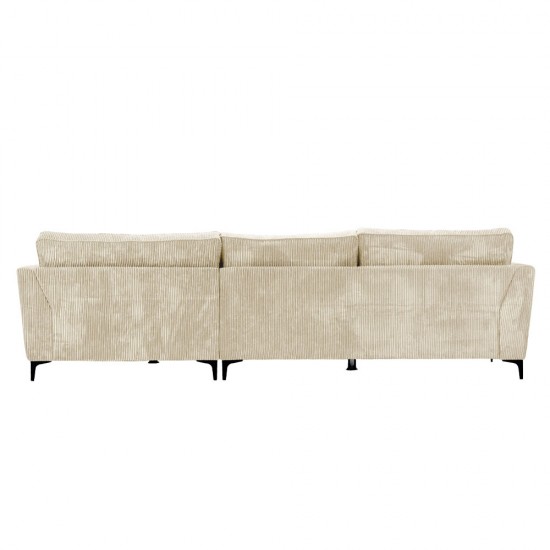 FOREVER ΚΑΝΑΠΕΣ ΓΩΝΙΑ ΑΡΙΣΤΕΡΗ BEIGE ΚΟΤΛΕ 316x185xH92cm
