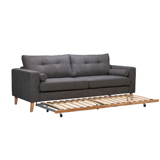 LUSSO ΚΑΝΑΠΕΣ ΚΡΕΒΑΤΙ 3ΘΕΣΙΟΣ ΓΚΡΙ LINO 17 218x85x87