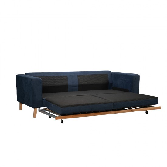 LUSSO ΚΑΝΑΠΕΣ ΚΡΕΒΑΤΙ 3ΘΕΣΙΟΣ ΜΠΛΕ LINO 89 218x85x87