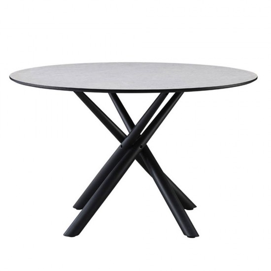 VOTSALO ΤΡΑΠΕΖΙ STONE ΓΚΡΙ 120x120xH75cm