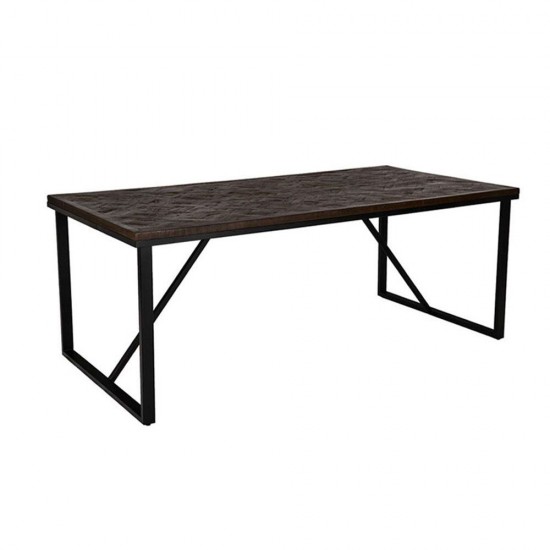 MAIANDROS ΤΡΑΠΕΖΙ ΚΑΦΕ ΣΚΟΥΡΟ 200x100x76cm