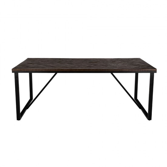 MAIANDROS ΤΡΑΠΕΖΙ ΚΑΦΕ ΣΚΟΥΡΟ 200x100x76cm