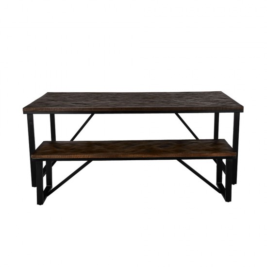 MAIANDROS ΤΡΑΠΕΖΙ ΚΑΦΕ ΣΚΟΥΡΟ 200x100x76cm