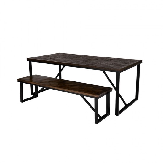 MAIANDROS ΤΡΑΠΕΖΙ ΚΑΦΕ ΣΚΟΥΡΟ 200x100x76cm