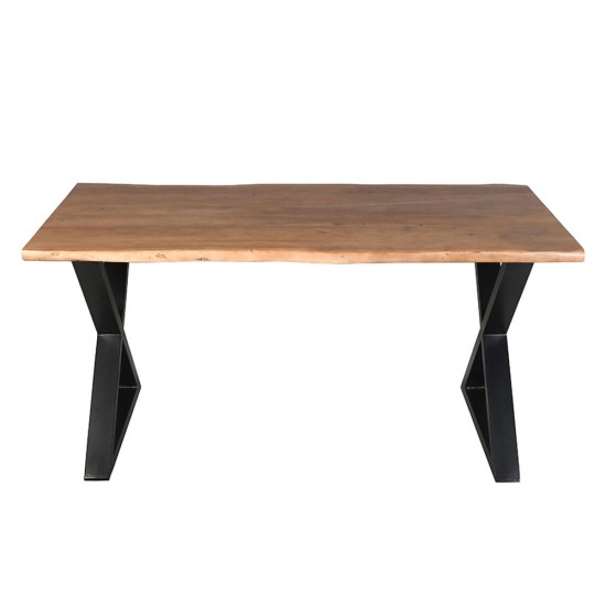 MINGLE ΤΡΑΠΕΖΙ ΚΑΡΥΔΙ ΜΑΥΡΟ 160x80xH76cm