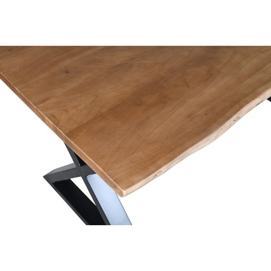 MINGLE ΤΡΑΠΕΖΙ ΚΑΡΥΔΙ ΜΑΥΡΟ 160x80xH76cm