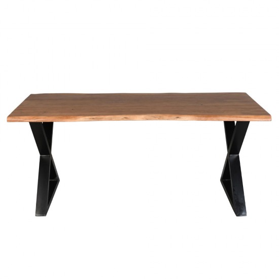 MINGLE ΤΡΑΠΕΖΙ ΚΑΡΥΔΙ ΜΑΥΡΟ 180x80xH76cm