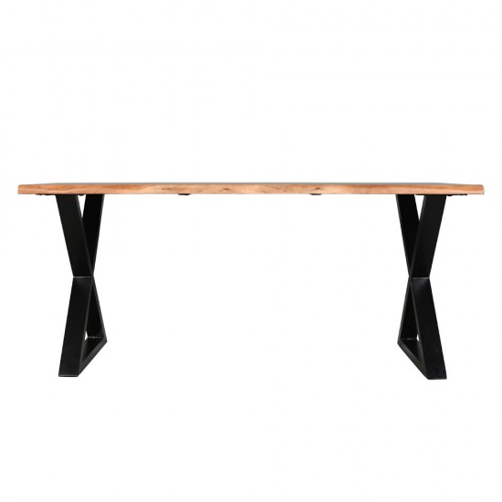 MINGLE ΤΡΑΠΕΖΙ ΚΑΡΥΔΙ ΜΑΥΡΟ 180x80xH76cm