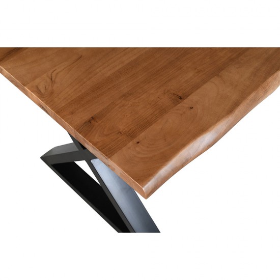 MINGLE ΤΡΑΠΕΖΙ ΚΑΡΥΔΙ ΜΑΥΡΟ 180x80xH76cm