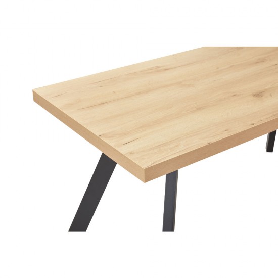 VILLE ΤΡΑΠΕΖΙ ΦΥΣΙΚΟ ΣΚΟΥΡΟ 160x80xH76cm