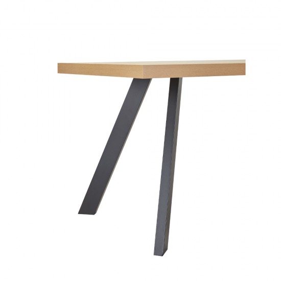 VILLE ΤΡΑΠΕΖΙ ΦΥΣΙΚΟ ΣΚΟΥΡΟ 160x80xH76cm