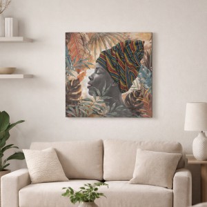 JUNGLE LADY ΠΙΝΑΚΑΣ ΔΙΑΚΟΣΜΗΣΗΣ 80x80x4cm ΚΑΜΒΑΣ ΠΟΛΥΧΡΩΜΟ ΞΥΛΟ JUNGLE LADY ΠΙΝΑΚΑΣ ΔΙΑΚΟΣΜΗΣΗΣ 80x80x4cm ΚΑΜΒΑΣ ΠΟΛΥΧΡΩΜΟ ΞΥΛΟ