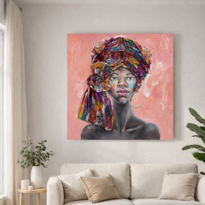 AFRICAN GIRL ΠΙΝΑΚΑΣ ΔΙΑΚΟΣΜΗΣΗΣ 80x80x4cm ΚΑΜΒΑΣ ΠΟΛΥΧΡΩΜΟ ΞΥΛΟ AFRICAN GIRL ΠΙΝΑΚΑΣ ΔΙΑΚΟΣΜΗΣΗΣ 80x80x4cm ΚΑΜΒΑΣ ΠΟΛΥΧΡΩΜΟ ΞΥΛΟ