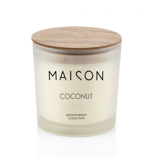 CALMNESS ΚΕΡΙ ΑΡΩΜΑΤΙΚΟ 10x10x10cm ΓΥΑΛΙ ΛΕΥΚΟ ΦΥΣΙΚΟ ΞΥΛΟ