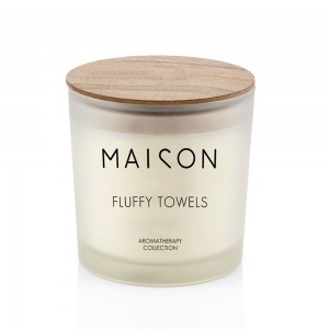 CALMNESS ΚΕΡΙ ΑΡΩΜΑΤΙΚΟ 10x10x10cm ΓΥΑΛΙ ΛΕΥΚΟ ΦΥΣΙΚΟ ΞΥΛΟ