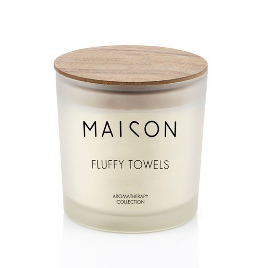 CALMNESS ΚΕΡΙ ΑΡΩΜΑΤΙΚΟ 10x10x10cm ΓΥΑΛΙ ΛΕΥΚΟ ΦΥΣΙΚΟ ΞΥΛΟ