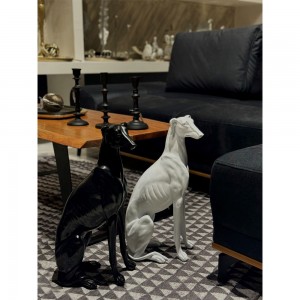 ΙΒΙΖΑΝ ΔΙΑΚΟΣΜΗΤΙΚΟ ΣΚΥΛΟΣ 16x2x22cm POLYRESIN ΜΑΥΡΟ GLOSSY