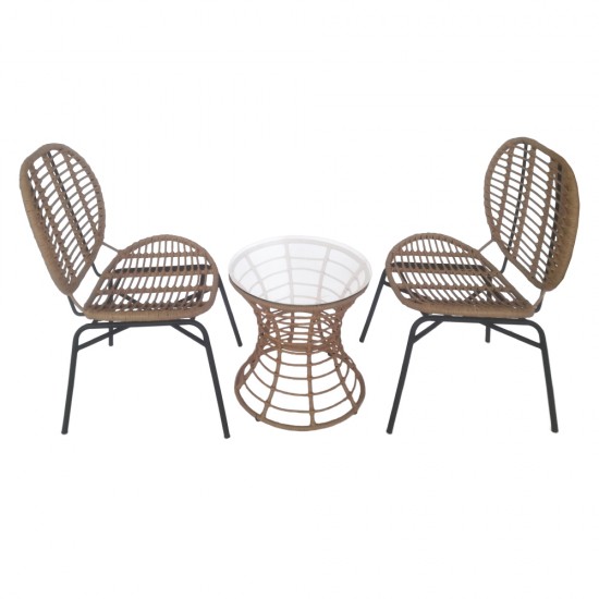 FOREST ΚΑΡΕΚΛΑ ΦΥΣΙΚΟ 59x63xH87cm-ΚΑΡΕΚΛΑ ΕΞΩΤΕΡΙΚΟΥ ΧΩΡΟΥ-ΚΑΡΕΚΛΑΚΗΠΟΥ ΒΕΡΑΝΤΑΣ-