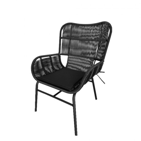 NERA ΠΟΛΥΘΡΟΝΑ ΜΑΥΡΟ 62,5x74,5xH94cm