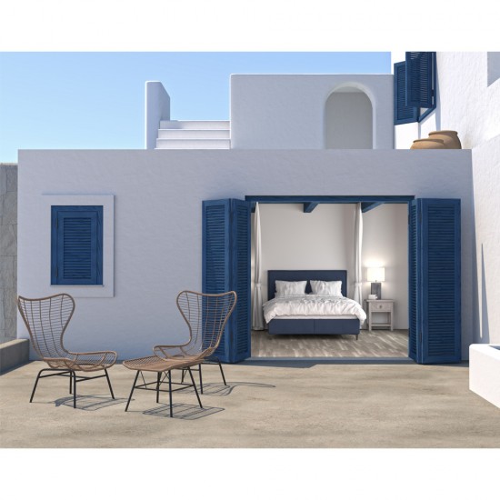 BUTTERFLY ΠΟΛΥΘΡΟΝΑ ΦΥΣΙΚΟ ΜΑΥΡΟ 89x78xH106,5cm