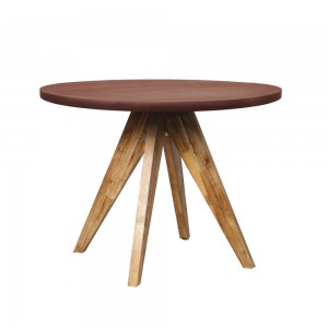 POMPEI ΤΡΑΠΕΖΙ RUST RED 120x120xH74,5cm