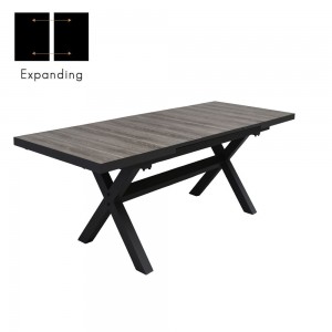 SORPRESA ΤΡΑΠΕΖΙ ΕΠΕΚΤΕΙΝΟΜΕΝΟ-Η ΓΚΡΙ ΓΚΡΙ ΣΚΟΥΡΟ 202x101xH77cm