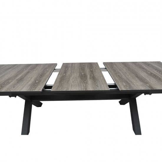 SORPRESA ΤΡΑΠΕΖΙ ΕΠΕΚΤΕΙΝΟΜΕΝΟ-Η ΓΚΡΙ ΓΚΡΙ ΣΚΟΥΡΟ 202x101xH77cm