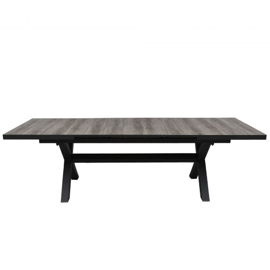 SORPRESA ΤΡΑΠΕΖΙ ΕΠΕΚΤΕΙΝΟΜΕΝΟ-Η ΓΚΡΙ ΓΚΡΙ ΣΚΟΥΡΟ 202x101xH77cm