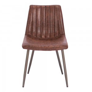 STRIPES ΚΑΡΕΚΛΑ ΚΑΦΕ GUNMETAL 48x56xH80cm STRIPES ΚΑΡΕΚΛΑ ΚΑΦΕ GUNMETAL 48x56xH80cm