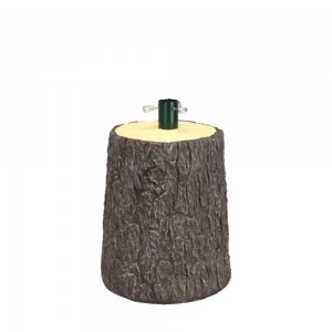 TREE BASE STAND ΚΟΡΜΟΣ 26x26x35cm MgO ΚΑΦΕ ΜΕΤΑΛΛΟ