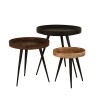 LAMA SIDE TABLE SET2 D60xH62cm-D40xH42cm