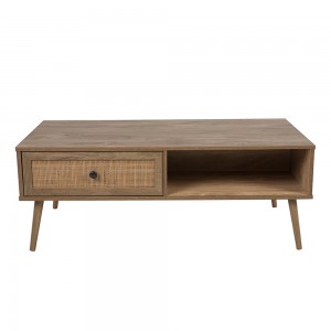 AMMOS COFFEE TABLE 1ΣΥΡΤΑΡΙ ΦΥΣΙΚΟ ΜΕ RATTAN 110x59xH41,4cm